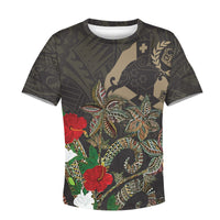 Polynesian Pride - Tonga Hibiscus Tapa Kupesi T Shirt KID LT7 Colorful - Polynesian Pride