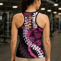 Akala Aloha Hawaii Lei Hollow Tank Top Tropical Flowers Elegant Vibe - Polynesian Pride