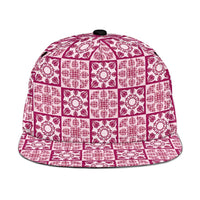 Akala Palaka Quilt Hawaii Snapback Cap Hawaiian Tropical Monstera Sea Turtle
