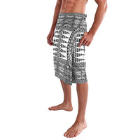 All White Tonga Malo e lelei Lavalava Vintage Ngatu Tribal Pattern - Polynesian Pride