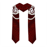 Aloha Hawaii Kalo Pikake Lei Graduation Stole Chest Tattoo Oxblood Hawaiian Pattern