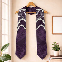 Aloha Hawaii Kalo Pikake Lei Graduation Stole Chest Tattoo Purple Hawaiian Pattern