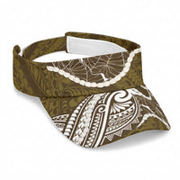 Aloha Hawaii Kalo Pikake Lei Sun Visor Cap Chest Tattoo Gold Hawaiian Pattern