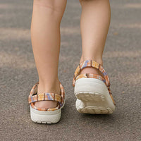 Aloha Hawaii Tiki Palaka Motifs Clogs Shoes Honohono Lei Orange Elegant Vibes LT14 - Polynesian Pride