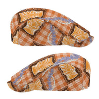 Aloha Hawaii Tiki Palaka Motifs Jeff Hat Honohono Lei Orange Elegant Vibes LT14 - Polynesian Pride