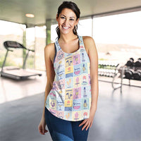 Aloha Summer Posters Grunge Textures Women Racerback Tank