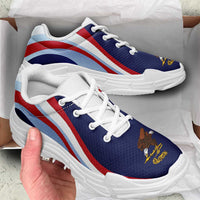 American Samoa Chunky Sneakers Flag-Inspired Curve Style