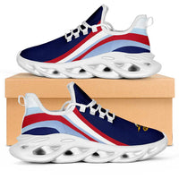 American Samoa Clunky Sneakers Flag-Inspired Curve Style