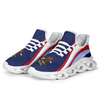 American Samoa Clunky Sneakers Flag-Inspired Curve Style