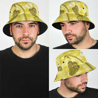 Anthurium Pikake Ti Leaf Palaka Bucket Hat Yellow Version
