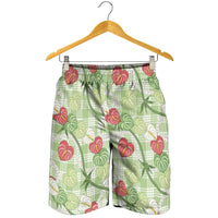 Anthurium Pikake Ti Leaf Palaka Shorts for Men Green Version