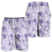 Anthurium Pikake Ti Leaf Palaka Shorts for Men Purple Version