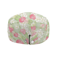 Anthurium Plumeria Lei Pastel Jeff Hat Green Hawaiian Splendid Palaka