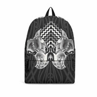 Aotearoa Kowhaiwhai Poutama Black Motif Backpack
