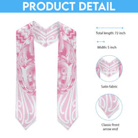 Aotearoa Kowhaiwhai Poutama Pink Motif Graduation Stole