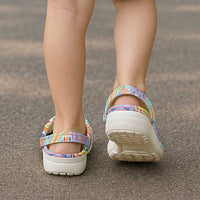 Aotearoa Kowhaiwhai Taniko Patchwork Rainbow Motifs Clogs Shoes