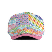 Aotearoa Kowhaiwhai Taniko Patchwork Rainbow Motifs Jeff Hat