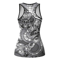Aotearoa Maori Hei Tiki Hollow Tank Top Kiwikiwi Kowhaiwhai Puhoro Motif LT9 - Polynesian Pride
