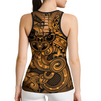 Aotearoa Maori Hei Tiki Hollow Tank Top Koura Kowhaiwhai Puhoro Motif