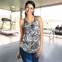 Aotearoa Maori Hei Tiki Women Racerback Tank Kiwikiwi Kowhaiwhai Puhoro Motif LT9 - Polynesian Pride