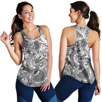 Aotearoa Maori Hei Tiki Women Racerback Tank Kiwikiwi Kowhaiwhai Puhoro Motif LT9 - Polynesian Pride