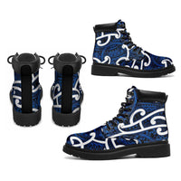 Aotearoa Maori Kowhaiwhai All Season Boots Kikorangi Puhoro and Patiki