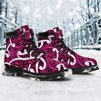 Aotearoa Maori Kowhaiwhai All Season Boots Mawhero Puhoro and Patiki