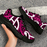Aotearoa Maori Kowhaiwhai Chunky Sneakers Mawhero Puhoro and Patiki