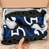 Aotearoa Maori Kowhaiwhai Clunky Sneakers Kikorangi Puhoro and Patiki