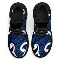 Aotearoa Maori Kowhaiwhai Clunky Sneakers Kikorangi Puhoro and Patiki