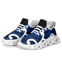 Aotearoa Maori Kowhaiwhai Clunky Sneakers Kikorangi Puhoro and Patiki