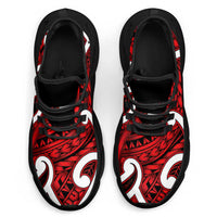 Aotearoa Maori Kowhaiwhai Clunky Sneakers Whero Puhoro and Patiki