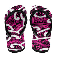 Aotearoa Maori Kowhaiwhai Flip Flops Mawhero Puhoro and Patiki