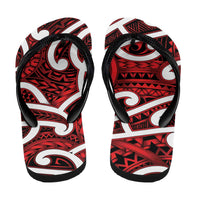 Aotearoa Maori Kowhaiwhai Flip Flops Whero Puhoro and Patiki