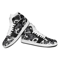 Aotearoa Maori Kowhaiwhai High Sneakers AJ1 Kiwikiwi Puhoro and Patiki