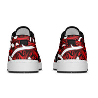 Aotearoa Maori Kowhaiwhai Low Sneakers Whero Puhoro and Patiki