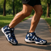 Aotearoa Maori Kowhaiwhai Sneakers J11 Kikorangi Puhoro and Patiki