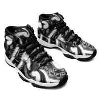 Aotearoa Maori Kowhaiwhai Sneakers J11 Kiwikiwi Puhoro and Patiki