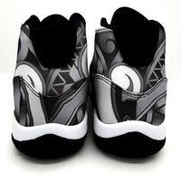 Aotearoa Maori Kowhaiwhai Sneakers J11 Kiwikiwi Puhoro and Patiki