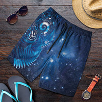 Aotearoa New Zealand New Year Shorts for Men Tribal Koru Tattoo Blue Galaxy Maori Silver Fern LT03 Blue - Polynesian Pride