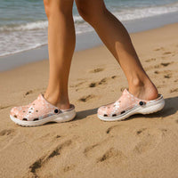 Apricot Mermaid Puakenikeni Maile Lei Clogs Shoes