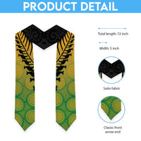 Australia New Zealand Rugby Graduation Stole Gradient Aboriginal Wallabies and Maori Black Fern - Polynesian Pride