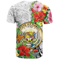 Hawaii Hibiscus Kanaka Polynesia T Shirt LT2 - Polynesian Pride