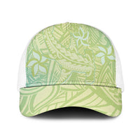 Baby Green Gradient Polynesia Baseball Net Cap Hawaiian Tribal Hammerhead Shark Tattoo - Polynesian Pride