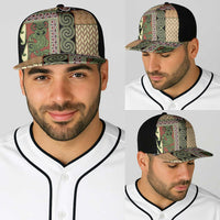 Beige Aotearoa Kowhaiwhai Pattern Baseball Net Cap NZ Maori Quilt Style - Polynesian Pride