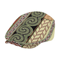 Beige Aotearoa Kowhaiwhai Pattern Jeff Hat NZ Maori Quilt Style - Polynesian Pride