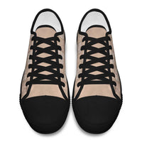 Beige Palaka Quilt Hawaii Low Top Shoes Traditional Hawaii-plaid Pattern - Polynesian Pride