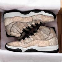 Beige Palaka Quilt Hawaii Sneakers J11 Traditional Hawaii-plaid Pattern - Polynesian Pride