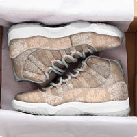 Beige Palaka Quilt Hawaii Sneakers J11 Traditional Hawaii-plaid Pattern - Polynesian Pride