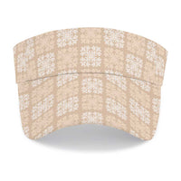 Beige Palaka Quilt Hawaii Sun Visor Cap Traditional Hawaii-plaid Pattern LT14 - Polynesian Pride